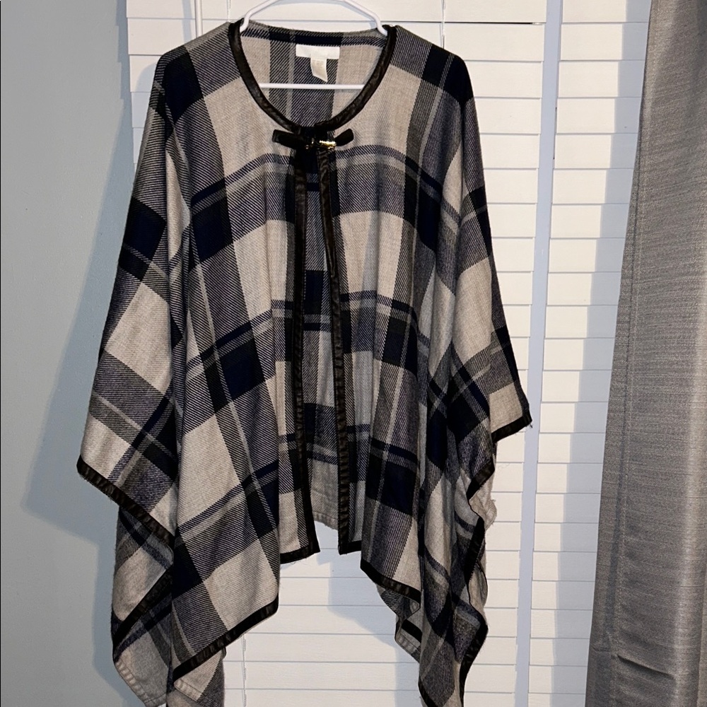 H&M Navy and Cream Plaid Shaw